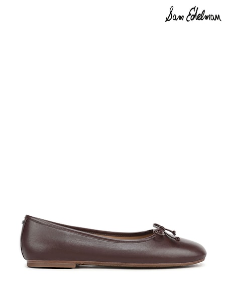 Brown - Sam Edelman Alie Regular Fit Ballet Flats