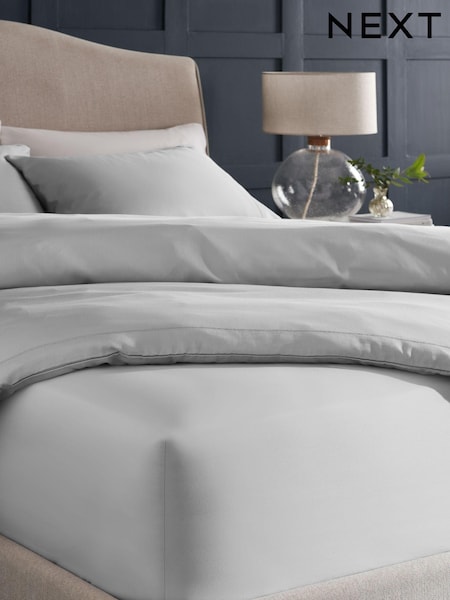 Silver Grey 300 Thread Count Collection Luxe 100% Cotton Extra Deep Fitted Sheet (173297) | €28 - €44