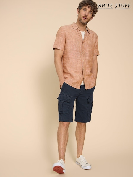 White Stuff Blue 100% Cotton Halsall Cargo Shorts (173335) | €77