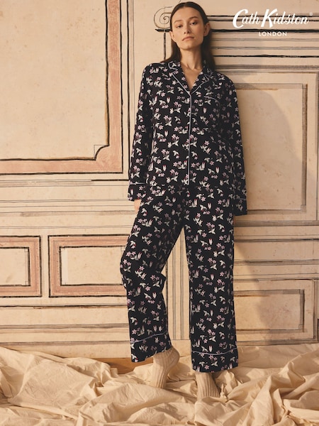 Cath Kidston Black Monsters 100% Cotton Poplin Button Through Pyjamas (173363) | €33.50