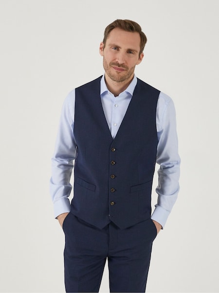 Skopes Blue Fallon Wool Blend Tailored Fit Suit Waistcoat (173780) | €31
