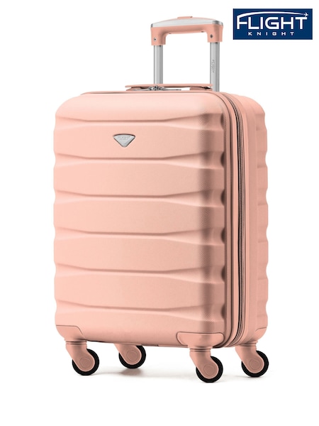 rožnata - Flight Knight 55x40x23cm 4 Wheel ABS Hard Case Cabin Carry On Hand Luggage (173858) | € 66