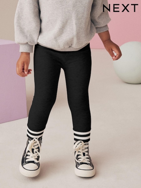 Black Cuffed Ribbed Leggings (3mths-7yrs) (174047) | €4.50 - €5.50