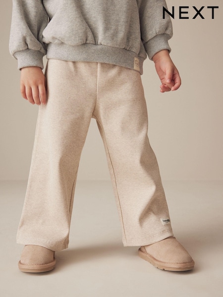 Ecru Ribbed Wide Leg Trousers (3mths-7yrs) (174125) | $8 - $11