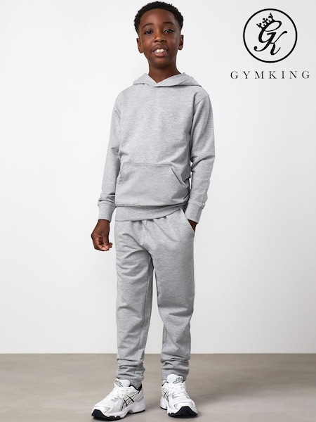 Grey - Gym King Victory Loopback Hoodie