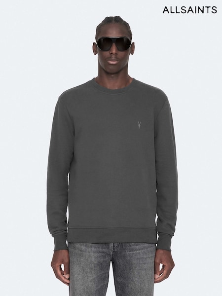Grey - Regular Allsaints Raven Crew T-shirt