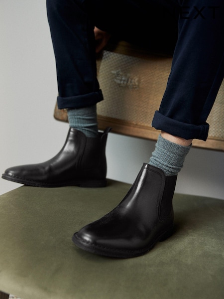 Schwarz - Leather Chelsea Boots (174759) | 9 € - 11 €