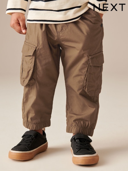 Светло-коричневый - Lined 100% Cotton Cargo Trousers (3mths-7yrs) (175441) | €14 - €16