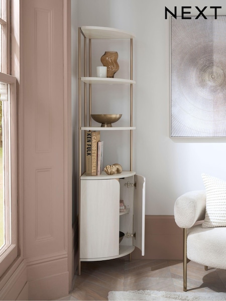 Light Evie Oak Effect Corner Shelf (175550) | €365