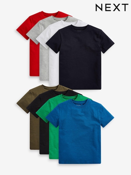 Rojo/negro/gris/blanco/azul/verde - Short Sleeve T-Shirts 8 Pack (3-16yrs) (175690) | 39 € - 47 €