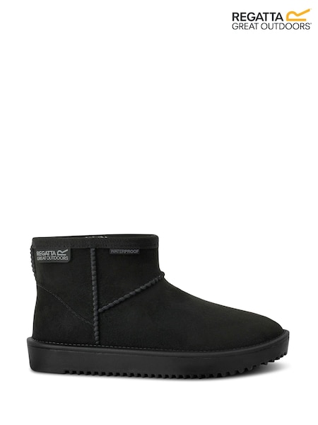 Regatta Black Girls Risley Waterproof Faux Fur Lined Boots (176025) | AED61