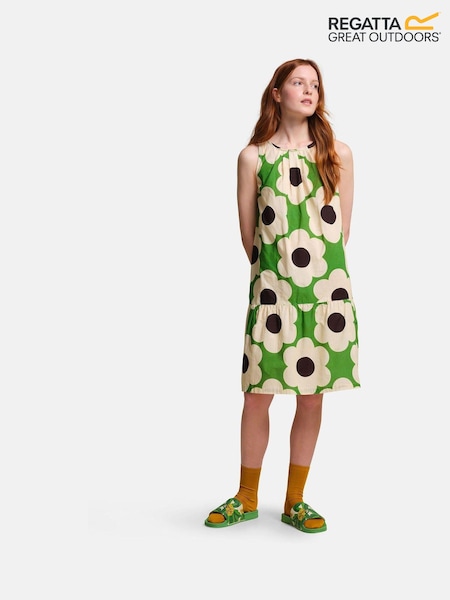 Regatta Green Orla Kiely Summer Sleeveless 100% Cotton Dress (176034) | €22
