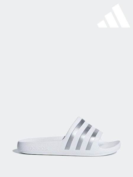 adidas White Adilette Youth Kids Sliders (176098) | R$ 130