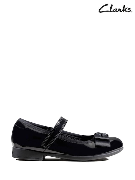 Clarks Black Patent Multi Fit Kids Scala Tap Shoes (176124) | €39 - €40