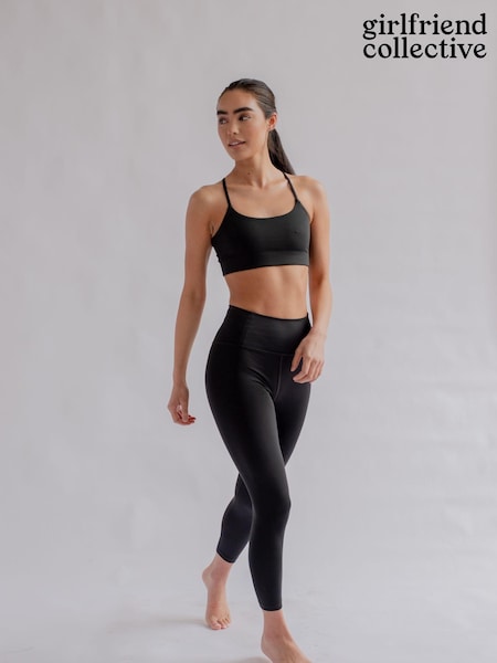 أسود - Girlfriend Collective High Rise 7/8 Float Leggings (176866) | ‏217 ر.س.‏