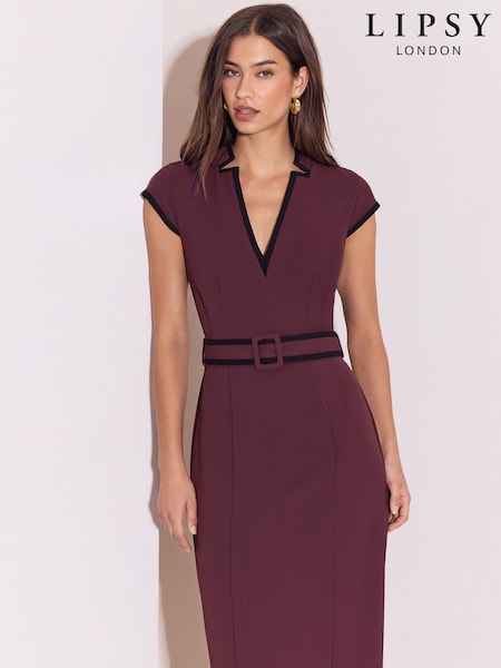 Purple - Lipsy Tipped Pencil Dress