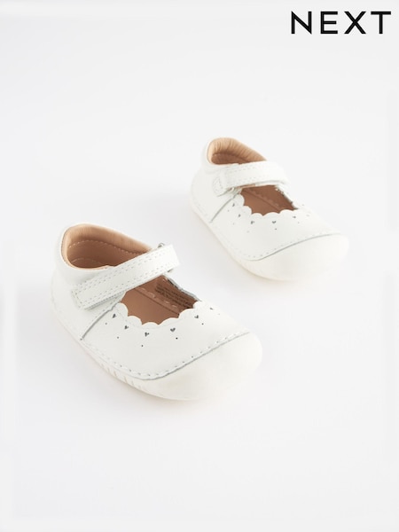 Valkoinen nahka - Crawler Mary Jane Shoes (177467) | €37