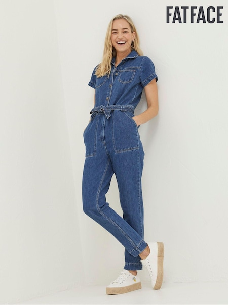 FatFace Blue Imogen Short Sleeve Boilersuit (177946) | €50