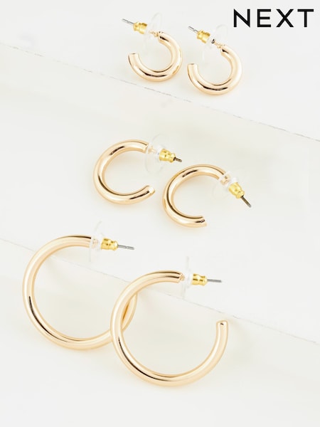 Gold Tone 3 Pack Hoop Earrings (177988) | € 15