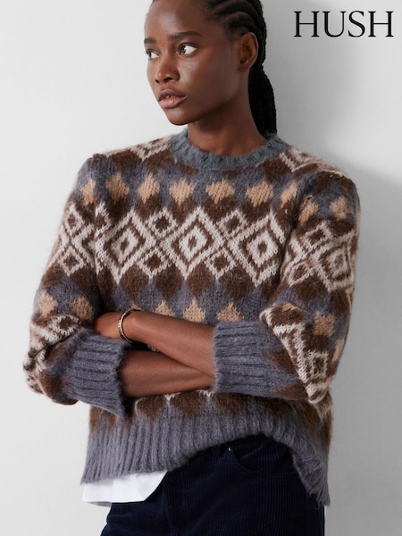 Hush Tessa Fairisle Crew Jumper (178004) | 462 LEI