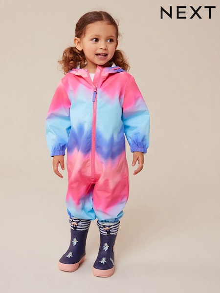 Blue Waterproof Printed Puddlesuit (3mths-7yrs) (178067) | AED18 - AED22