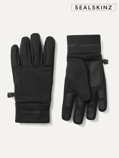 Black - Regular Sealskinz Acle Waterproof Soft Shell Gloves