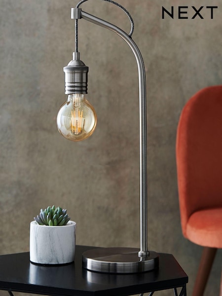 Brushed Silver Newark Table Lamp (178194) | €53
