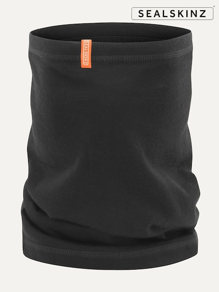 Black - Regular Sealskinz Hevingham Merino Wool Neck Warmer Scarf
