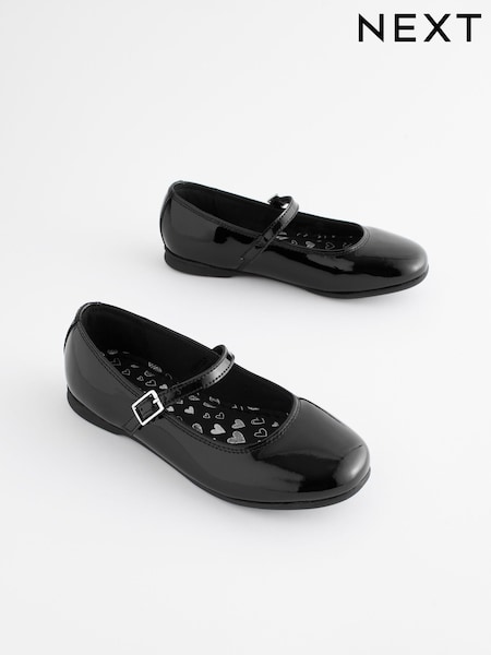 Black Patent Wide Fit (G) Leather Mary Jane School Shoes (178231) | €39 - €50
