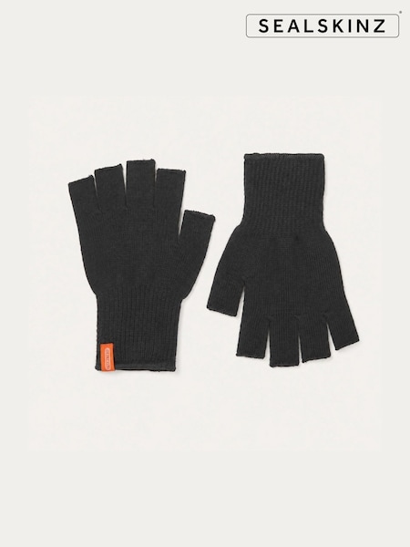 Black - Regular Sealskinz Thornham Solo Merino Gloves