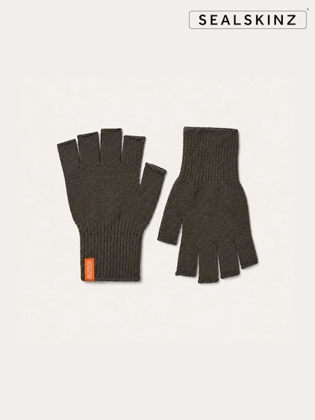 Green - Regular Sealskinz Thornham Solo Merino Gloves