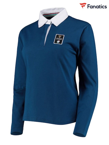 Fanatics Blue 100% Cotton Guinness Six Nations Long Sleeve Rugby Jersey Womens (178676) | €48