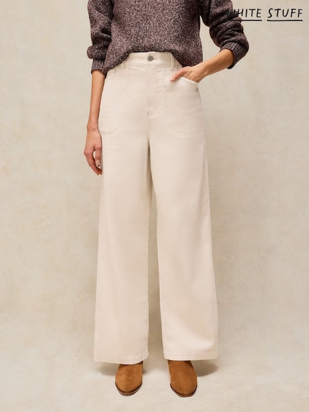 Natur - White Stuff Tia Cord Wide Leg Trousers