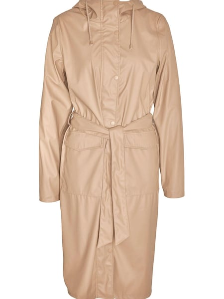 NOISY MAY Brown Waterproof Hooded Rain Trench Coat (179074) | €67