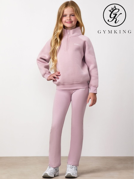 Purple - Gym King 365 Jersey Flared Leggings