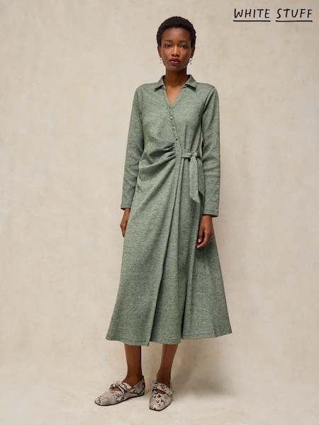 Grønn - White Stuff Yara Tie Side Shirt Dress