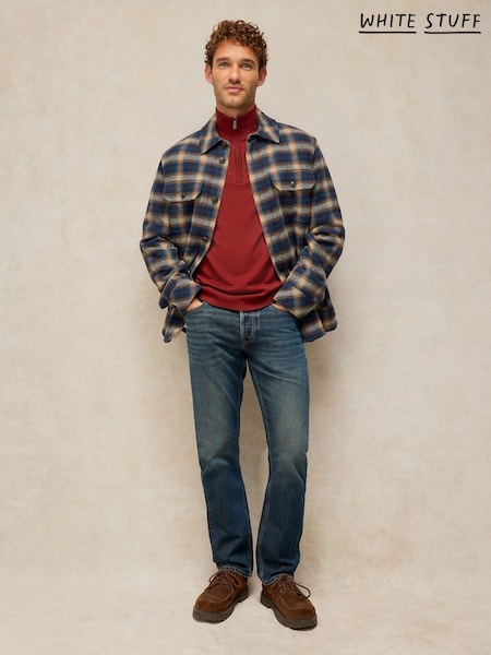 Rot - Regular White Stuff Conway Merino Funnel Neck Jumper