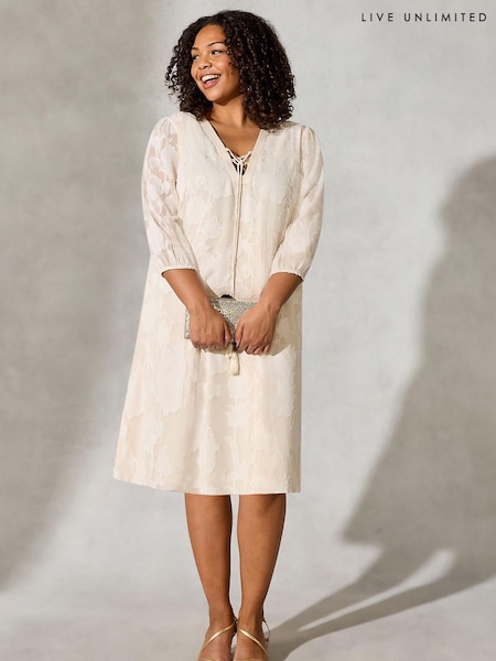 Live Unlimited Curve Nude Jacquard Dress (180225) | €29
