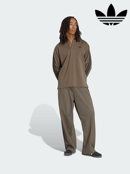 Brown - Regular Adidas Originals Oversized Track Trousers