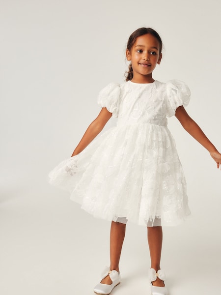 Baker by Ted Baker Ivory 3D Sequin Flower Occasion Dress (180504) | 67 € - 74 €