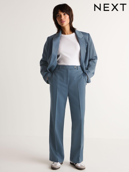 Blue Tailored Twill Straight Leg Trousers (180925) | €8