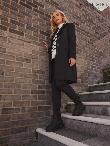 PixieGirl Petite Black City Coat (181082) | €44.50