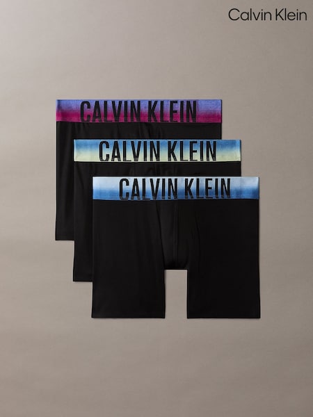Blue - Regular Calvin Klein Boxer Briefs 3 Pack Intense Power