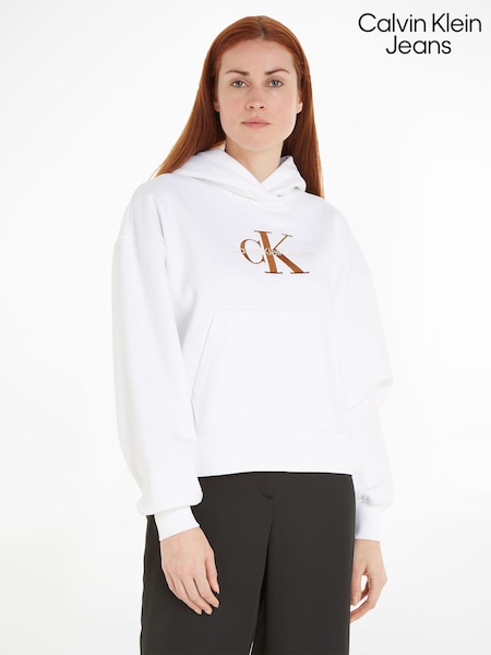 Calvin Klein Jeans Premium Monologo White Hoodie (181171) | €66