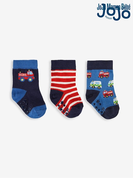 JoJo Maman Bébé 3 Pack Emergency Vehicles Socks (181465) | 15 €
