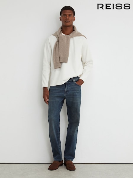 Dark Blue - Regular Reiss Leon Comfort-stretch Jeans