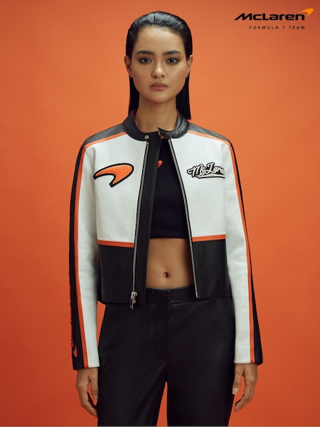 McLaren F1 Colourblock Leather Biker Jacket (181954) | €1,519