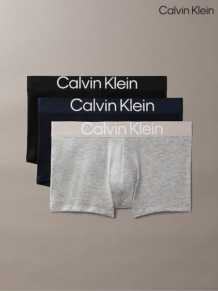 Blue - Regular Calvin Klein Trunks 3 Pack