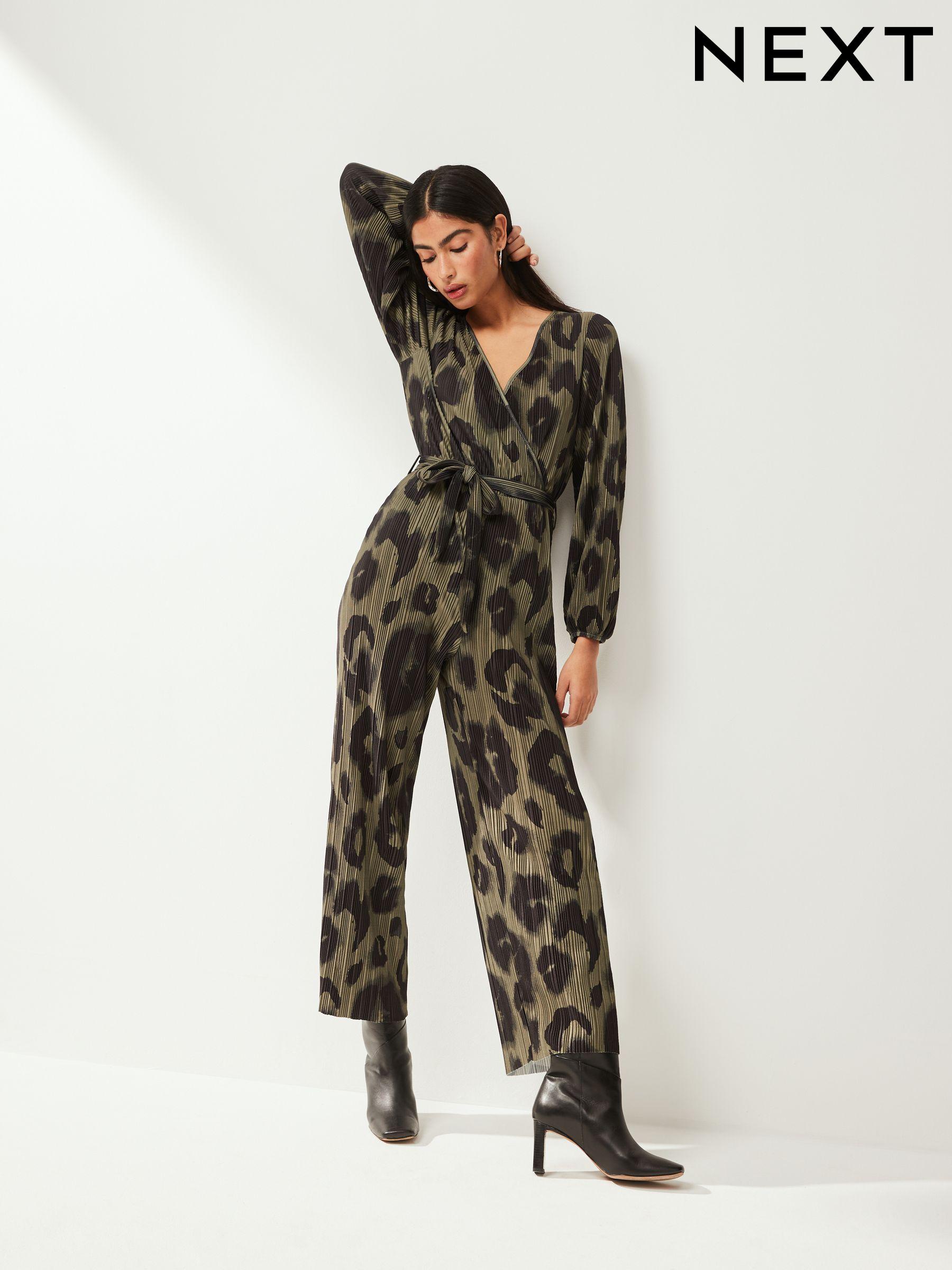 Petite animal print jumpsuit clearance