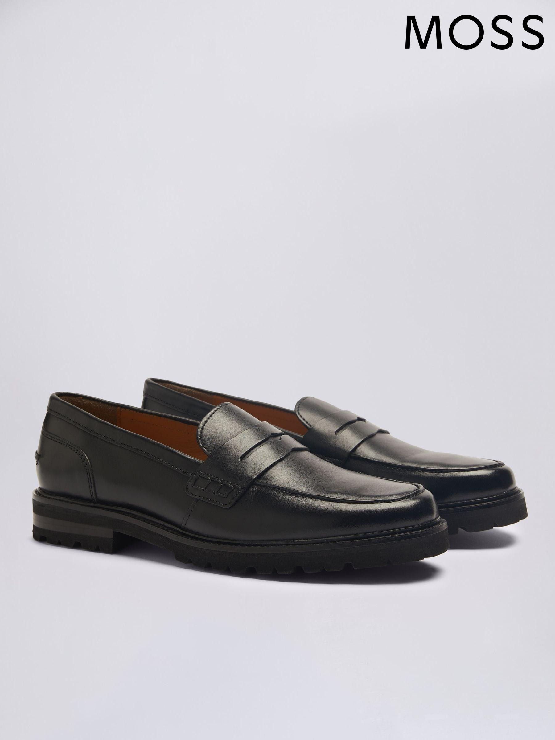 Mens Black Loafers Black Suede Leather Loafers Next